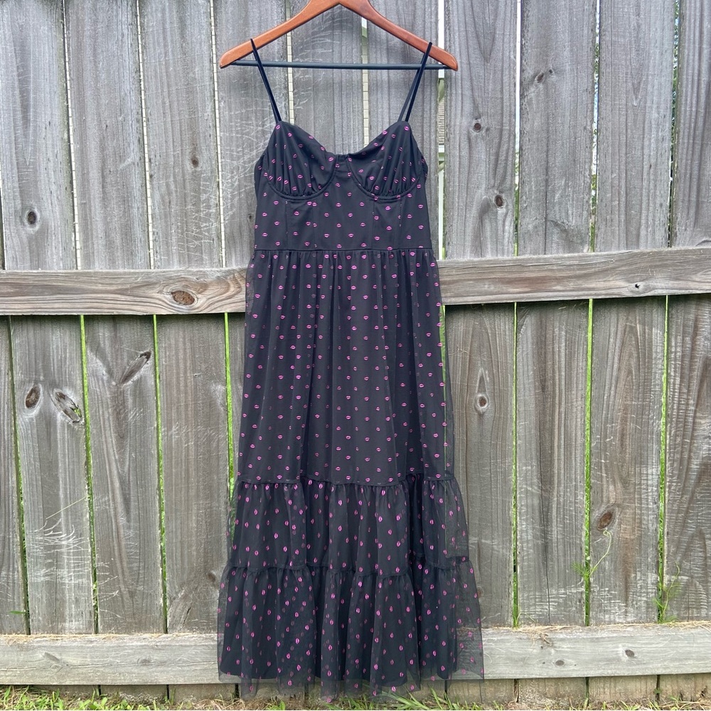 Betsey Johnson Lip Print Dress Size 8